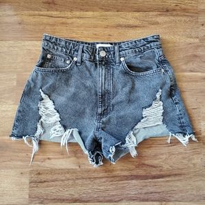 Zara Size 6 High Rise Cutoff Jean Shorts